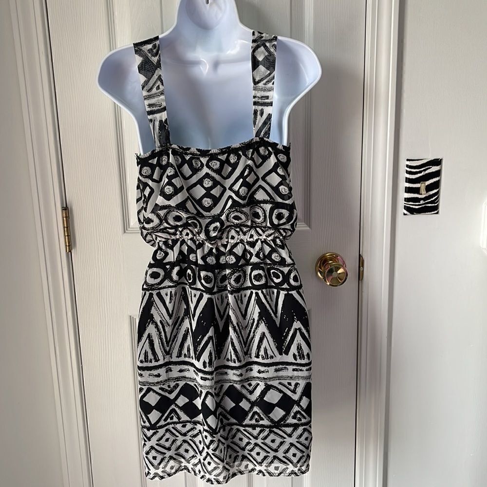 Neon Accent Aztec Pattern Dress - image 3